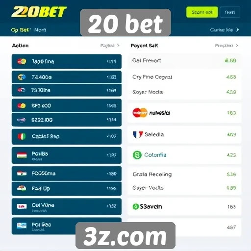 Opções de pagamento disponíveis no 20 bet
